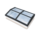 Zadeldak-dubbelglas-zonwerend-125x200-4glasvelden-binnenzijde-WIT