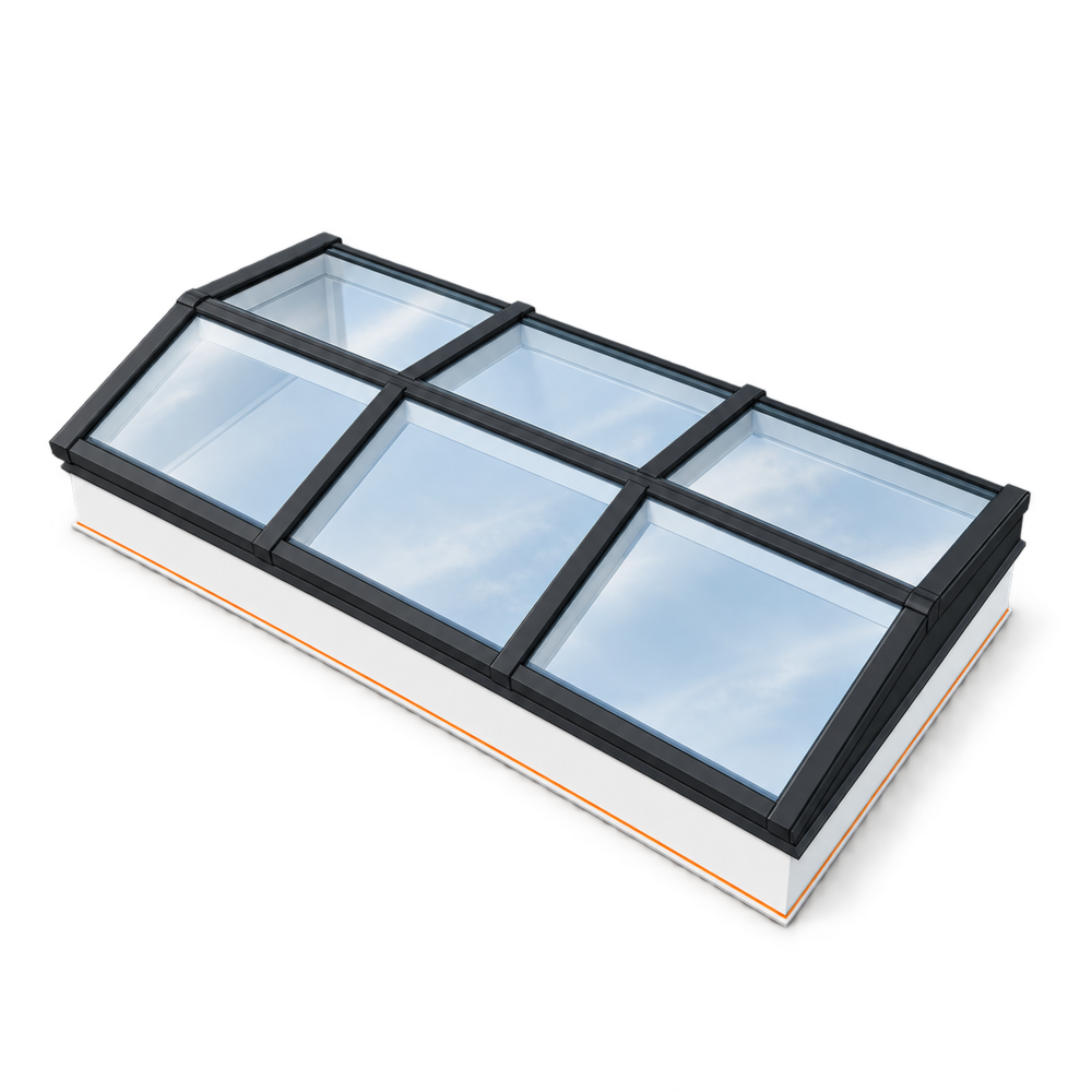 Intura Lichtstraat Zadeldak - 150x300 - 6 glasvlakken dubbel glas zonwerend Intura Lichtstraat Zadeldak - 150x300 - 6 glasvlakken dubbel glas zonwerend