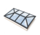Schilddak-dubbelglas-zonwerend-150x300-10glasvelden-binnenzijde-WIT-RAL9010