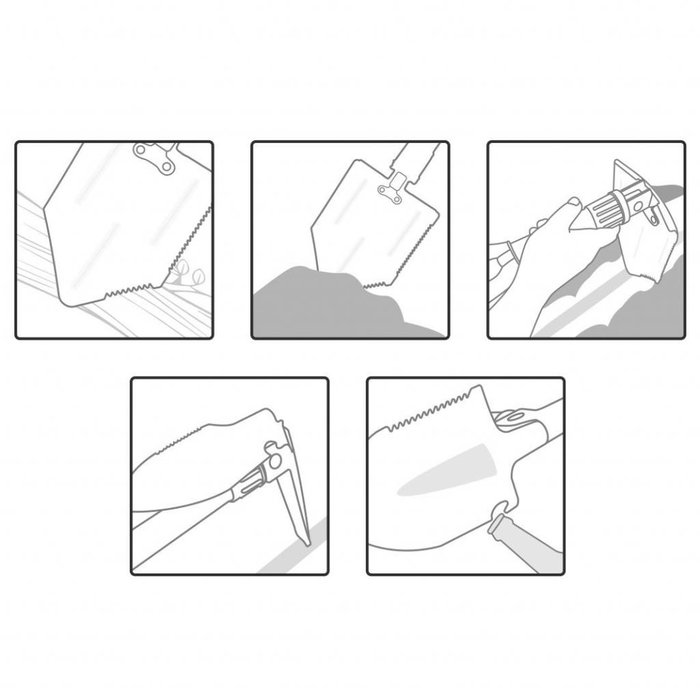 Abbey Camp® Abbey Camp® - Pelle Pioneer pliable avec pioche • CORNWALL-040 • Vert armée