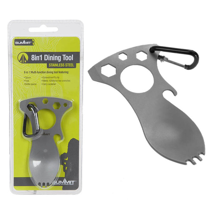 Summit Stainless steel cutlery tool with 8 functions