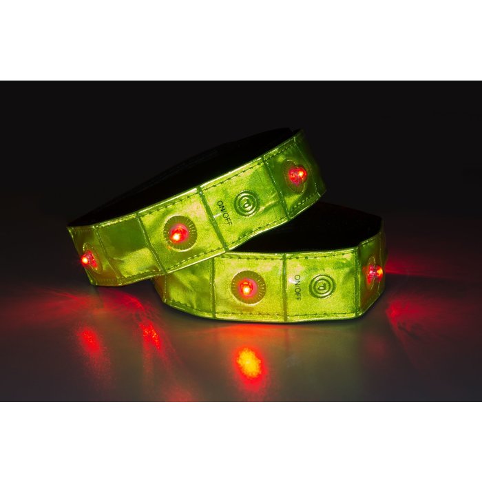 Avento® Avento® - Reflektierendes Sportarmband mit LED-Beleuchtung • Satz von 2 • Gelb