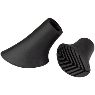 Abbey Camp® Capuchon d'extrémité Nordic Walking TPR • LAUSANNE-002 • Noir