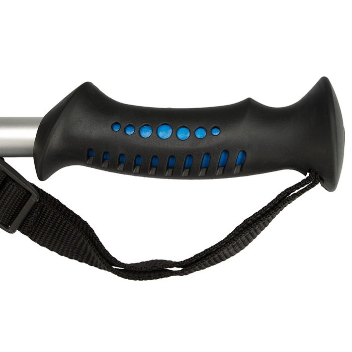 Abbey Camp® Abbey Camp® - Walking Stick Telescopic Adjustable Anti-shock • DENVER-135 • Silver/Blue