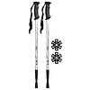 Abbey Camp® Bâton de marche Télescopique Réglable Anti-shock • DENVER-135 • Argent/Bleu