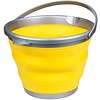 Abbey Camp® Seau pliable de 15 litres • HALLSTATT-015 • Jaune/Gris