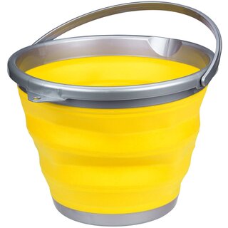 Abbey Camp® Bucket Foldable 15 Liter • HALLSTATT-015 • Yellow/Grey