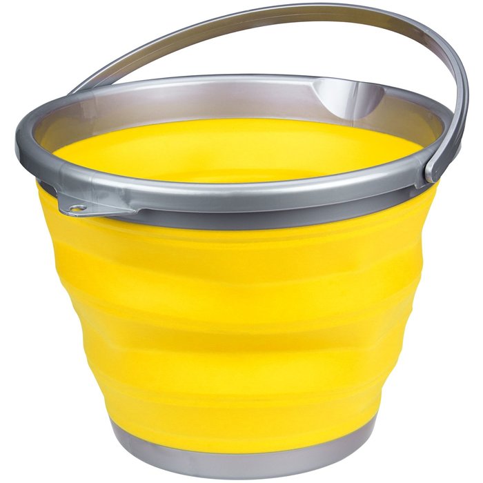 Abbey Camp® Abbey Camp® - Seau pliable de 15 litres • HALLSTATT-015 • Jaune/Gris