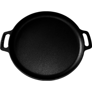 Valhal Outdoor Flache Bratpfanne/Plancha - 35 cm - 2 Griffe