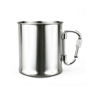 Fosco Industries Edelstahlbecher mit Carabiner