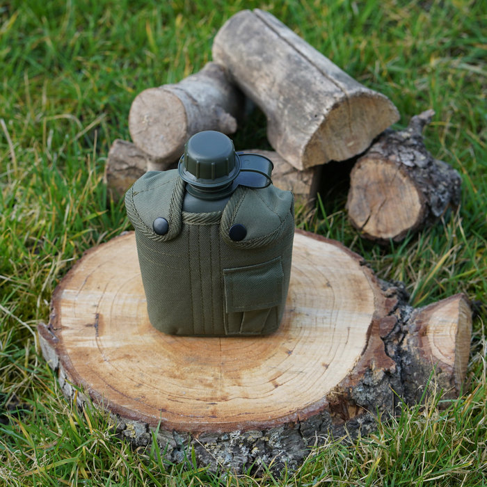 Fosco Industries Fosco - Veldfles PVC met hoes - 1L - Groen