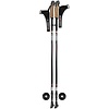 Abbey Camp® Gehstock Einstellbar Nordic Walking • GENEVA-140 • Schwarz/Rot