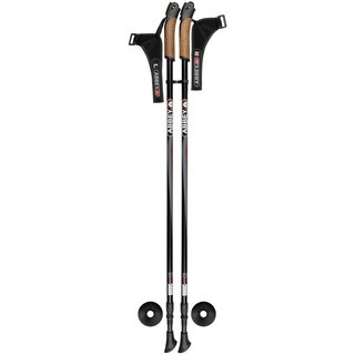 Abbey Camp® Walking Stick Adjustable Nordic Walking • GENEVA-140 • Black/Red