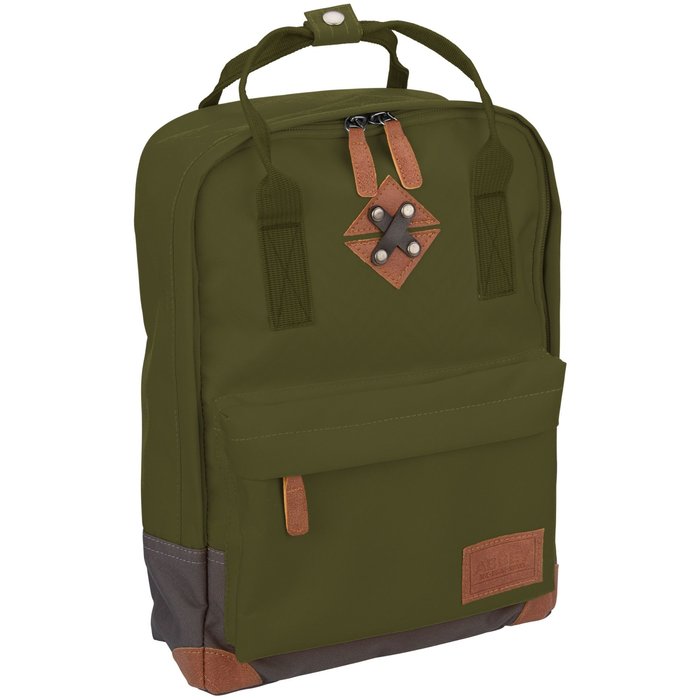 Abbey Camp® Abbey Camp® - Rugzak Small • BLOC • Legergroen/Antraciet