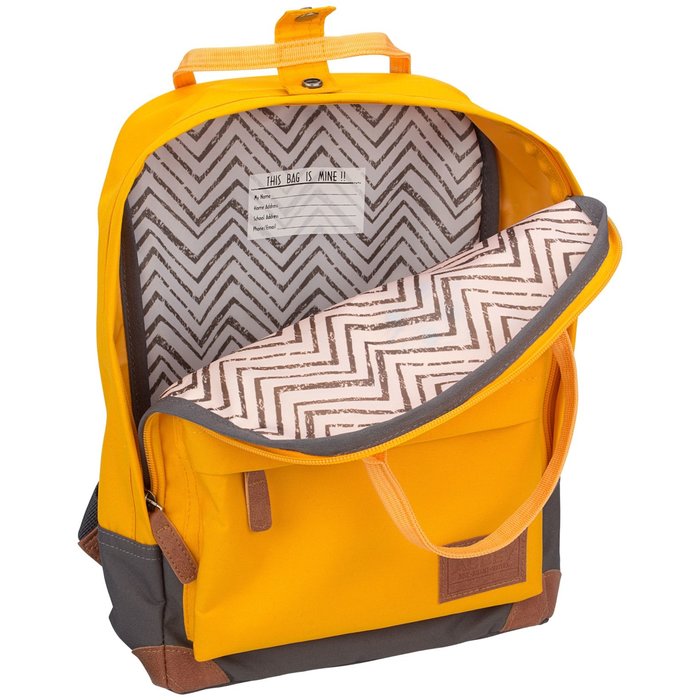 Abbey Camp® Abbey Camp® - Rugzak Small • BLOC • Geel/Antraciet