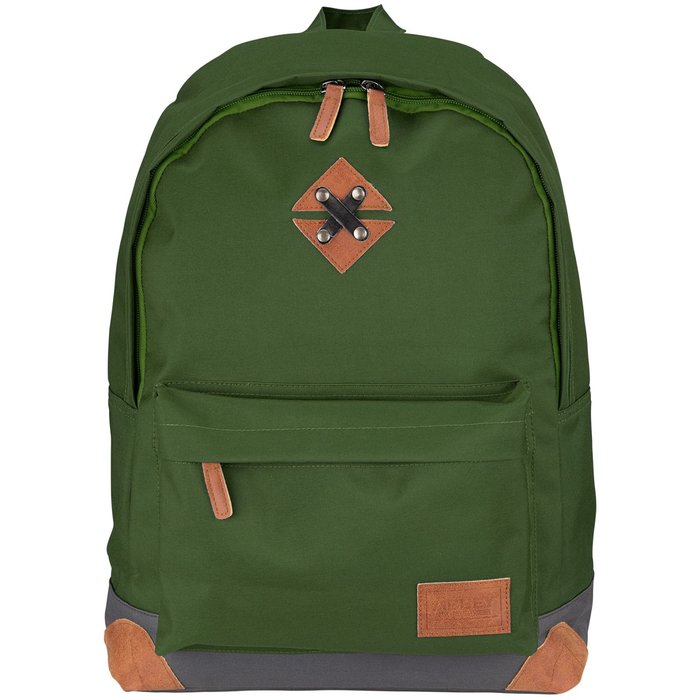 Abbey Camp® Abbey Camp® - Sac à dos • CLASSIC • Vert armée/Gris