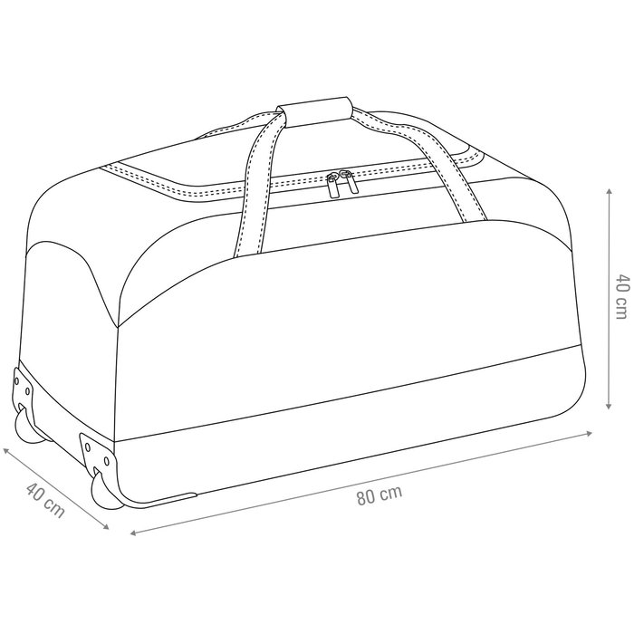 Avento® Avento® - Sac à roulettes de l'équipe • 128 LITER • Noir