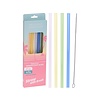 Wiederverwendbare Strohhalmglas - Set/4 + Pinsel