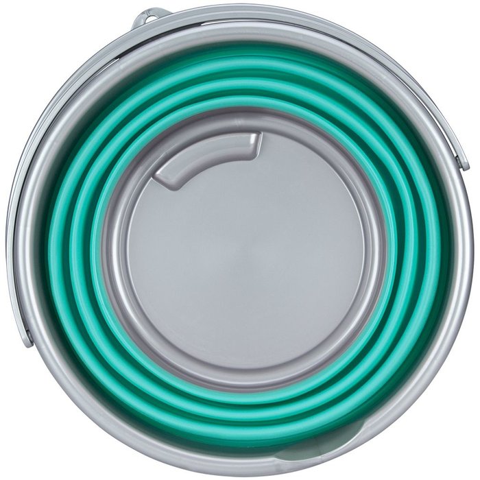 Abbey Camp® Abbey Camp® - Seau pliable de 10 litres • LUGANO-010 • Vert/Gris