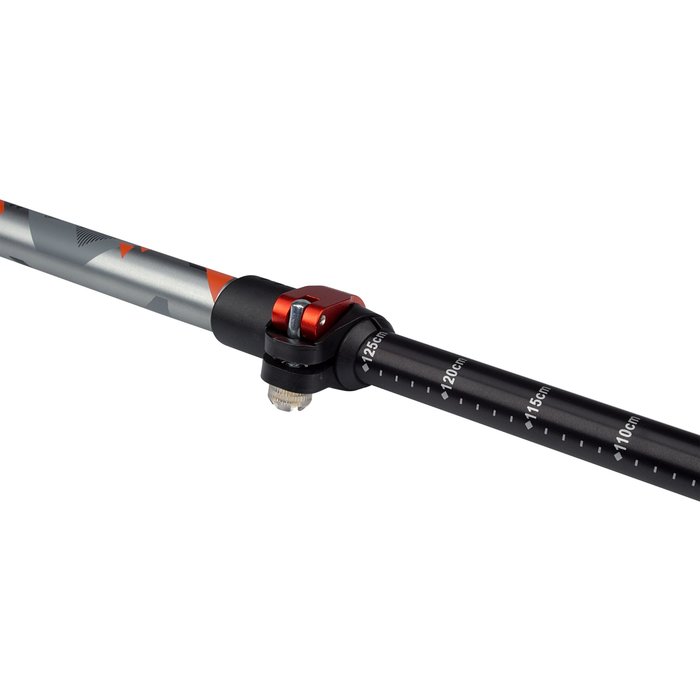 Abbey Camp® Abbey Camp® - Canne télescopique réglable avec poignée en liège/EVA • NAGANO-1 • Noir/Rouge