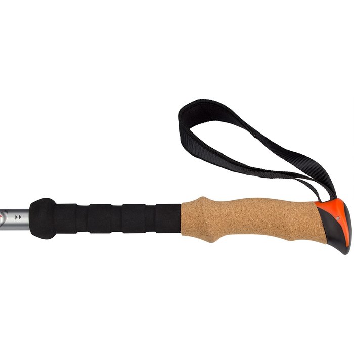 Abbey Camp® Abbey Camp® - Canne télescopique réglable avec poignée en liège/EVA • NAGANO-1 • Noir/Rouge