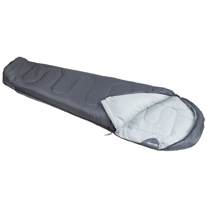 Abbey Camp® Abbey Camp® - Schlafsack Mumie • MADRID-07 • Grau/Hellgrau