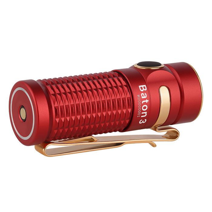 Olight Olight - Torche - Baton 3 Premium Kit - Rouge - Max 1200 Lumens