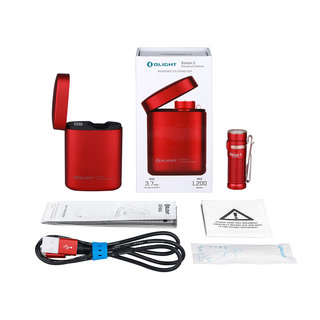 Olight Zaklamp - Baton 3 Premium Kit - Red - Max 1200 Lumen