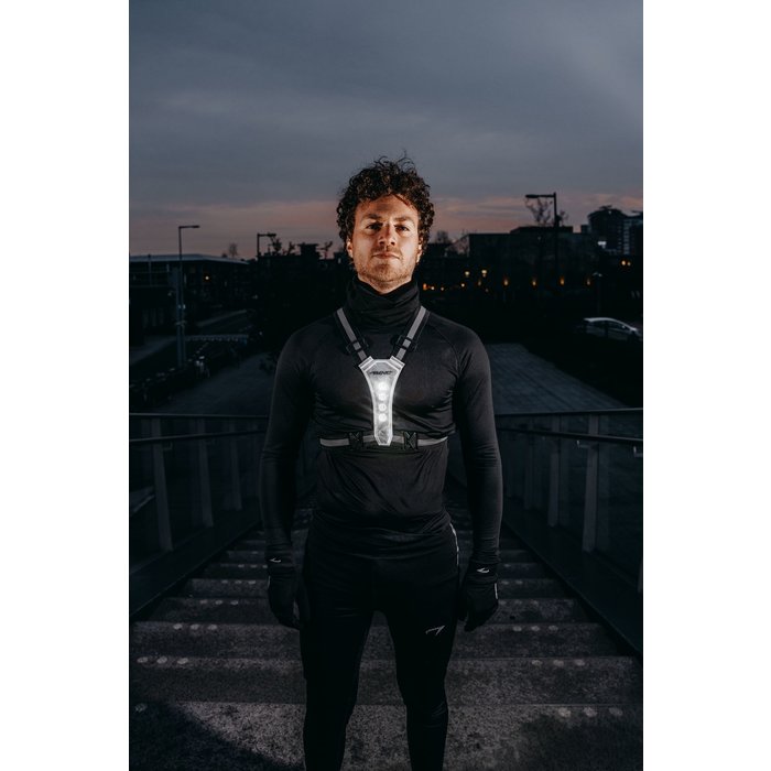 Avento® Avento® - Gilet de sécurité réfléchissant pour la course à pied avec des LED • Noir