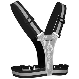 Avento® Gilet de sécurité réfléchissant pour la course à pied avec des LED • Noir