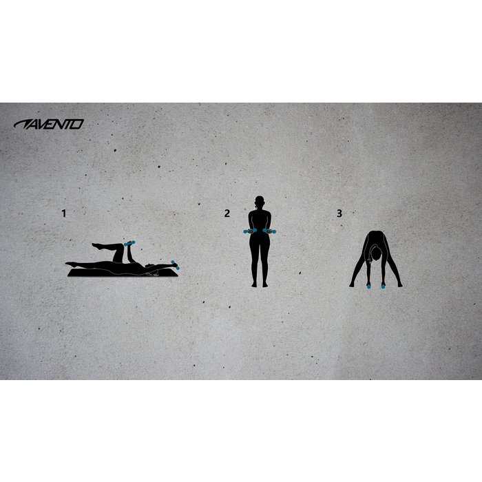 Avento® Avento® - Handgewicht Set • BONE - 2 X 3 KG • Zwart