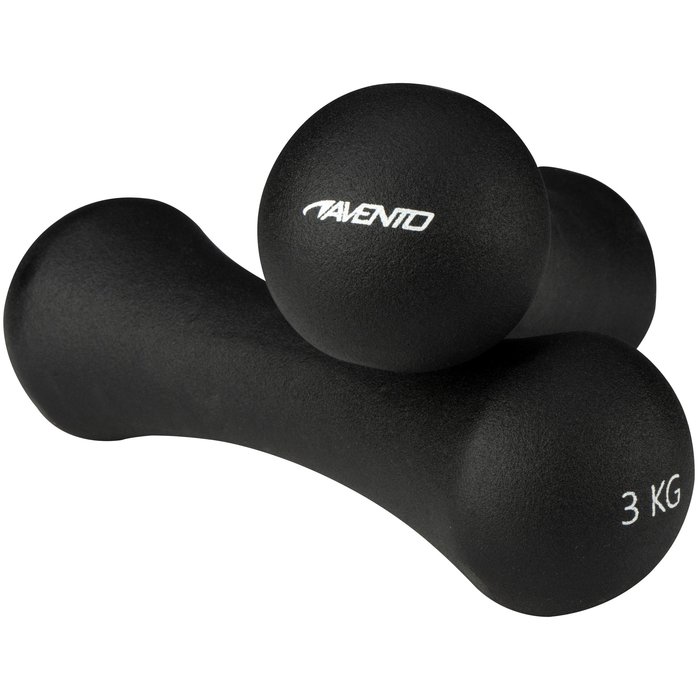 Avento® Avento® - Handgewicht Set • BONE - 2 X 3 KG • Zwart