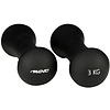 Avento® Jeu de poids à main • BONE - 2 X 3 KG • Noir