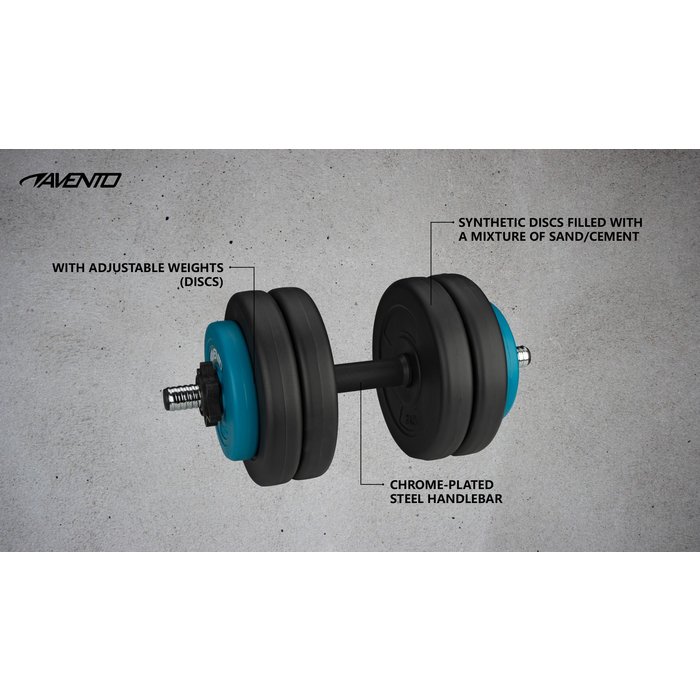 Avento® Avento® - Halter Verstelbaar Kunststof • 15 KG • Zwart