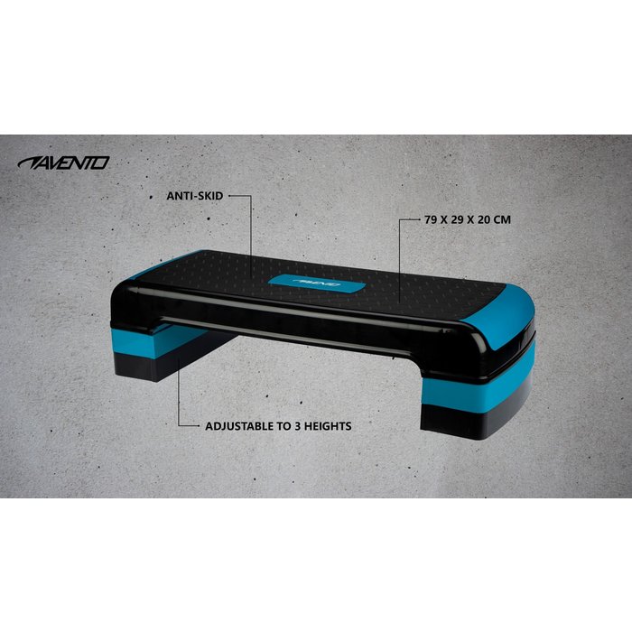 Avento® Avento® - Fitness Stepbank • Large • Black/Blue