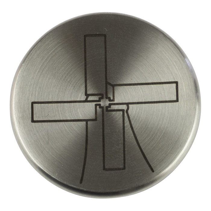 The Windmill The Windmill - Cover button Premium 'Windmill' - Stainless steel