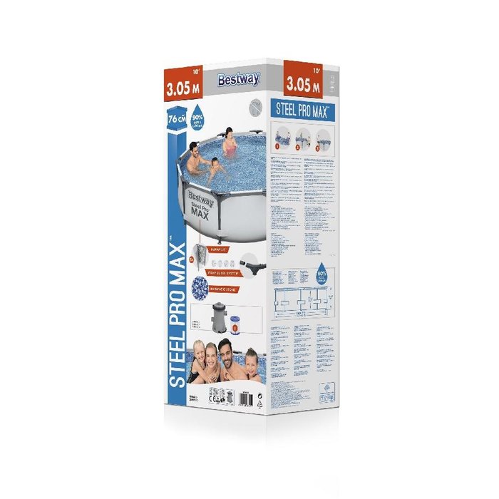 Bestway Bestway - Schwimmbad - Steel Pro Max - Set mit Filterpumpe - Rund 305
