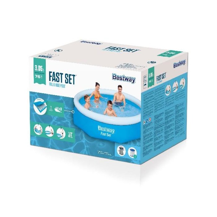 Bestway Bestway - Piscine - Fast Set - Set avec pompe de filtration - Round 305