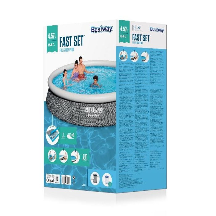Bestway Bestway - Zwembad - Fast Set - Set met Filterpomp - Rond 457