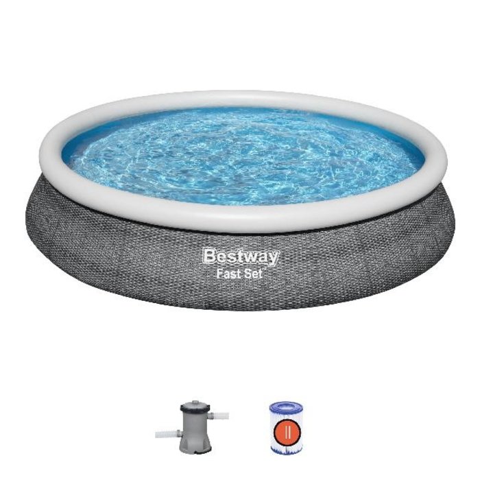 Bestway Bestway - Piscine - Fast Set - Kit avec pompe de filtration - Round 457