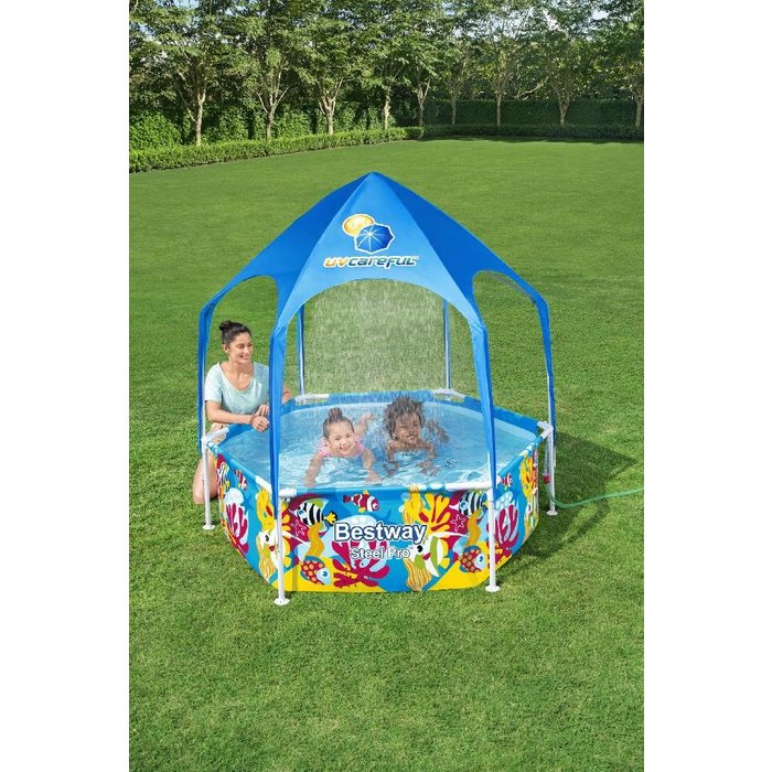 Bestway Bestway - Piscine - My First Frame Pool splash-in-shade play - Environ 183
