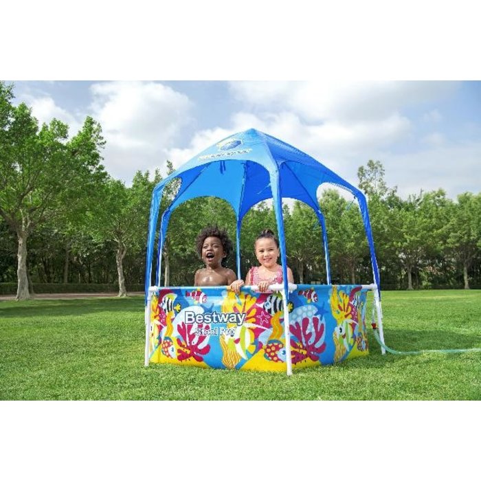 Bestway Bestway - Piscine - My First Frame Pool splash-in-shade play - Environ 183