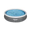 Bestway Schwimmbad - Fast Set Rattan - Set mit Filterpumpe - Rund 366