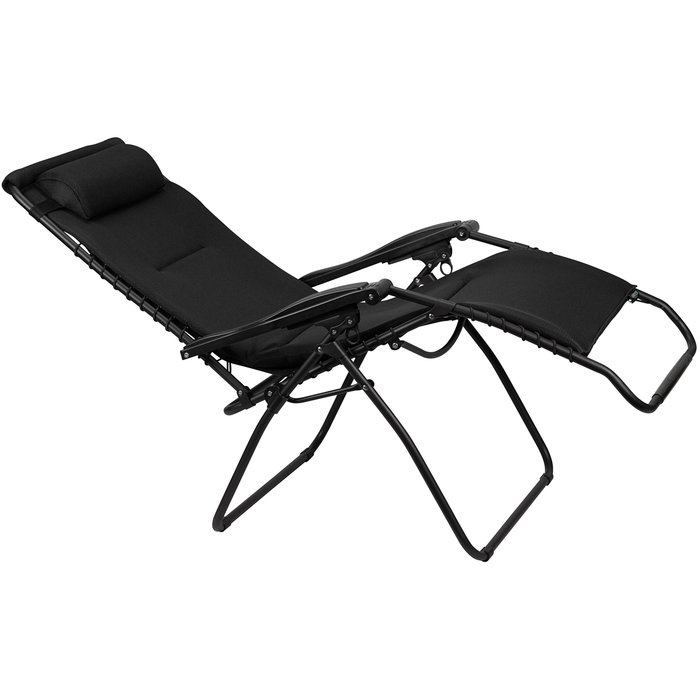 Abbey Camp® Abbey Camp® - Stuhl • Chaise Longue • 3D MESH RELAX XXL • Schwarz