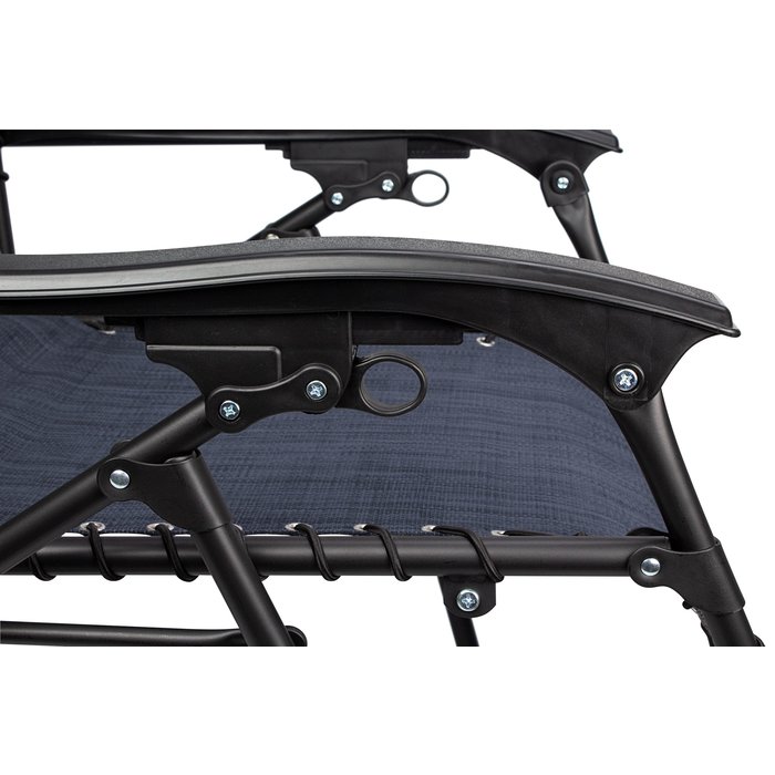 Abbey Camp® Abbey Camp® - Chaise • Chaise longue IV •Ensemble de 2 • Bleu marine/Bleu foncé