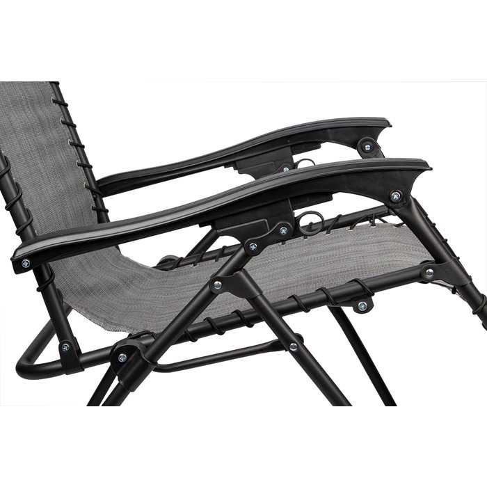 Abbey Camp® Abbey Camp® - Chair • Chaise Longue IV • Set of 2 • Gray/Dark gray