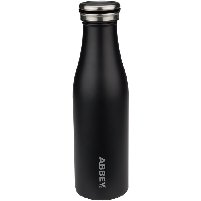 Abbey Camp® Abbey Camp® - Trinkflasche doppelt - Walled • VICTORIA • 0.45 L • Schwarz/Silber
