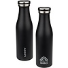 Abbey Camp® Drinking bottle double -walled • VICTORIA • 0.45 L • Black/Silver