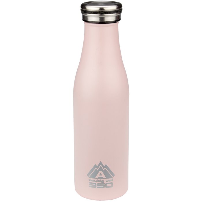 Abbey Camp® Abbey Camp® - Bouteille de boisson double-malent • VICTORIA • 0.45 L • Rose clair/Argent
