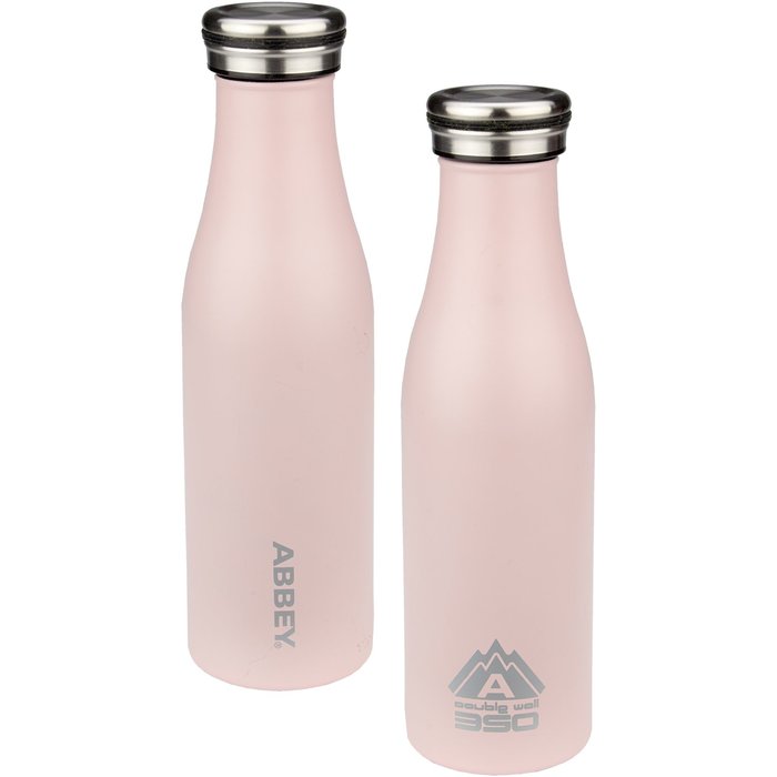 Abbey Camp® Abbey Camp® - Drinking bottle double -walled • VICTORIA • 0.45 L • Light Pink/Silver